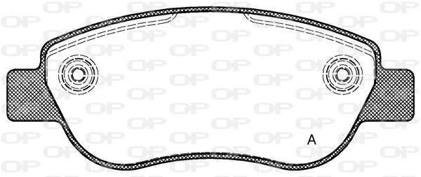 OPEN PARTS Комплект тормозных колодок, дисковый тормоз BPA1069.00